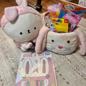 Pink Bunny Plush Toy Set